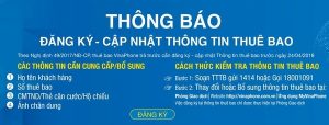 Cách đăng ký thông tin sim Vinaphone chính chủ tại nhà Online theo Nghị định 49